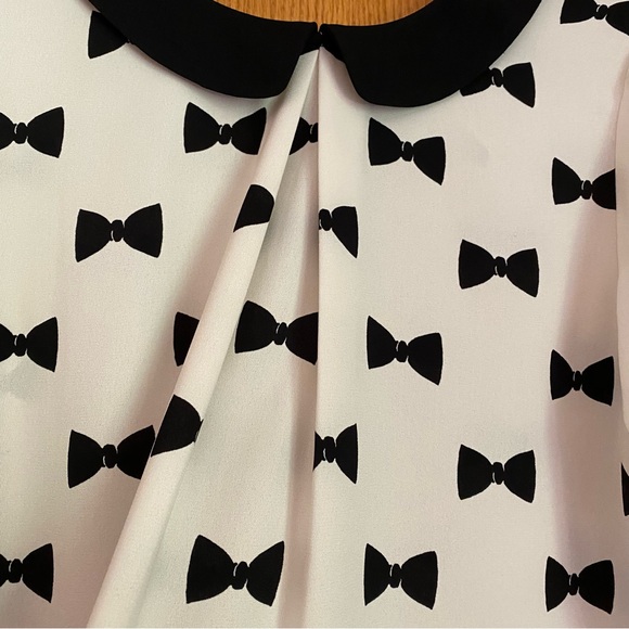 Lauren Conrad Blouse Black Bows Women Size Large - Picture 4 of 16